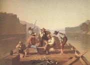 George Caleb Bingham Raftsmen Playing Cards china oil painting reproduction